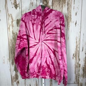 Tie Dye Clothing Co. Pink Tie-Dye Hoodie. Four Buttes Supper Club. Size 2XL.